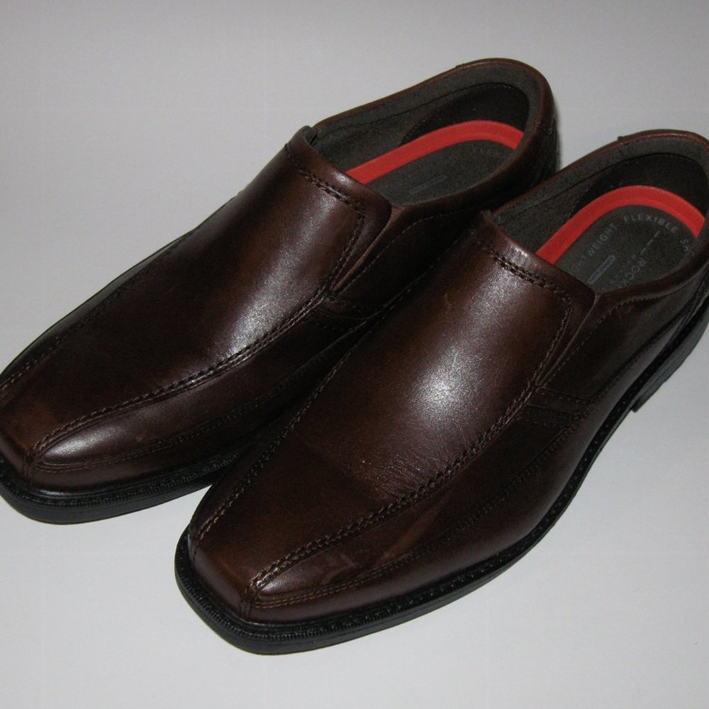 Men's Rockport Brown Leather Loafers [BRAND NEW]